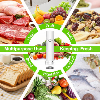 Skiennix Vacuum Sealer - Compact Food Preservation Machine with 40 Reusable Bags | 80Kpa Power