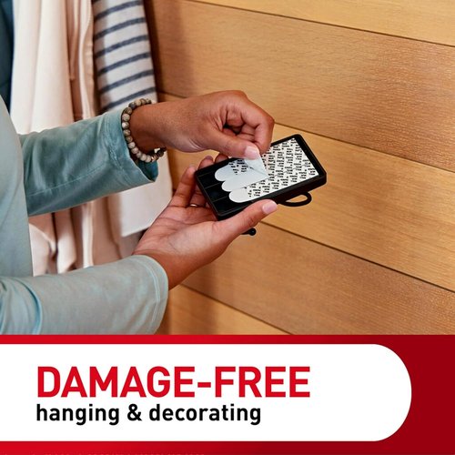 Command X-Large Matte Black Triple Hook - Damage-Free Wall Hook with Adhesive Strips for Easy Hanging