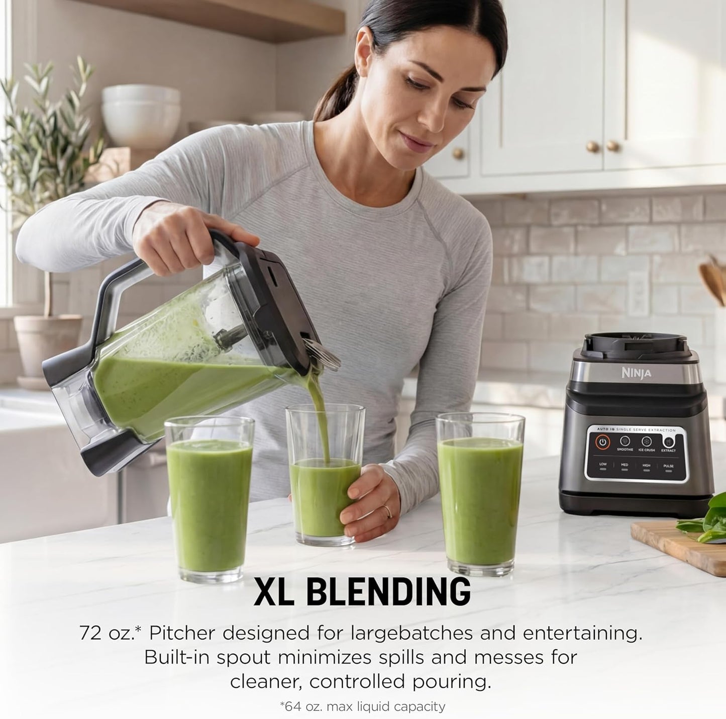 Ninja BN751 Professional Plus DUO Blender - 1400 Watts, 3 Auto-IQ Programs, 72 oz Pitcher & 2 To-Go Cups, Black