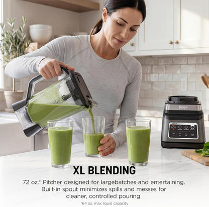 Ninja BN751 Professional Plus DUO Blender - 1400 Watts, 3 Auto-IQ Programs, 72 oz Pitcher & 2 To-Go Cups, Black
