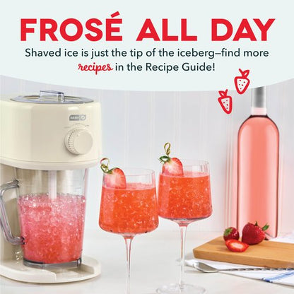 Dash Deluxe Shaved Ice & Sushy Maker with Serving Pitcher, 1L, Multi-Purpose Ice Shaver Machine for Homemade Shaved Ice, Snow Cones, Slushies, Cocktails & More - Cream