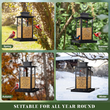 Memorial Cardinal Bird Feeder - Thoughtful Sympathy Gift for Loss of Loved One | Bereavement Remembrance