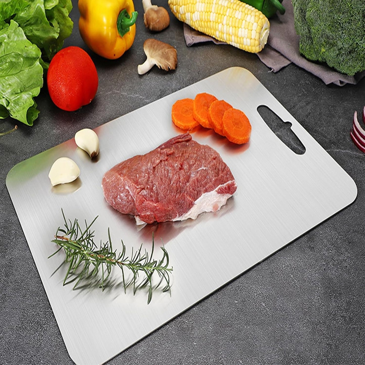Tivano Titanium Cutting Board - Tavano Cutting Board, 100% Pure Titanium Cutting Boards (Set of 3)