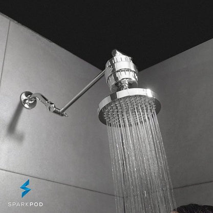 SparkPod High Output Shower Filter Cartridge- Suitable for People with Sensitive and Dry Skin and Scalp, Filters Chlorine and Impurities | 1-min install (Standard, 3 pc)