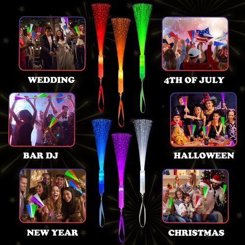 Glow Sticks Party Favors by [Brand Name] - 6 Pack Neon Light-Up Toys for Kids | Perfect for Camping, Birthdays & Weddings
