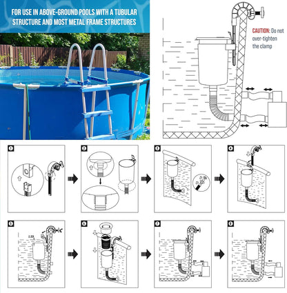 U.S. Pool Supply Pool Skimmer - Efficient Floating Surface Skimmer for Above Ground Pools | Easy Debris Removal