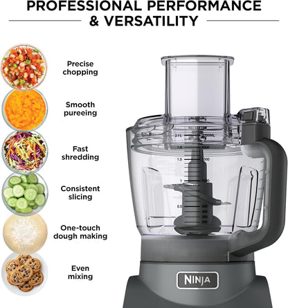 Ninja Professional Plus Food Processor - 1000 Peak Watts, 4 Functions, 9-Cup Bowl, Silver | BN601