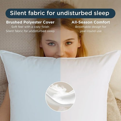 Bedsure King Size Pillows - Soft Down Alternative Bed Pillows for All Sleep Positions | 28"x19", White, Set of 2