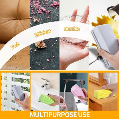 COBETE Damp Clean Duster Sponge - 4-Pack Reusable Magic Eraser for Household Cleaning | Multi-Color