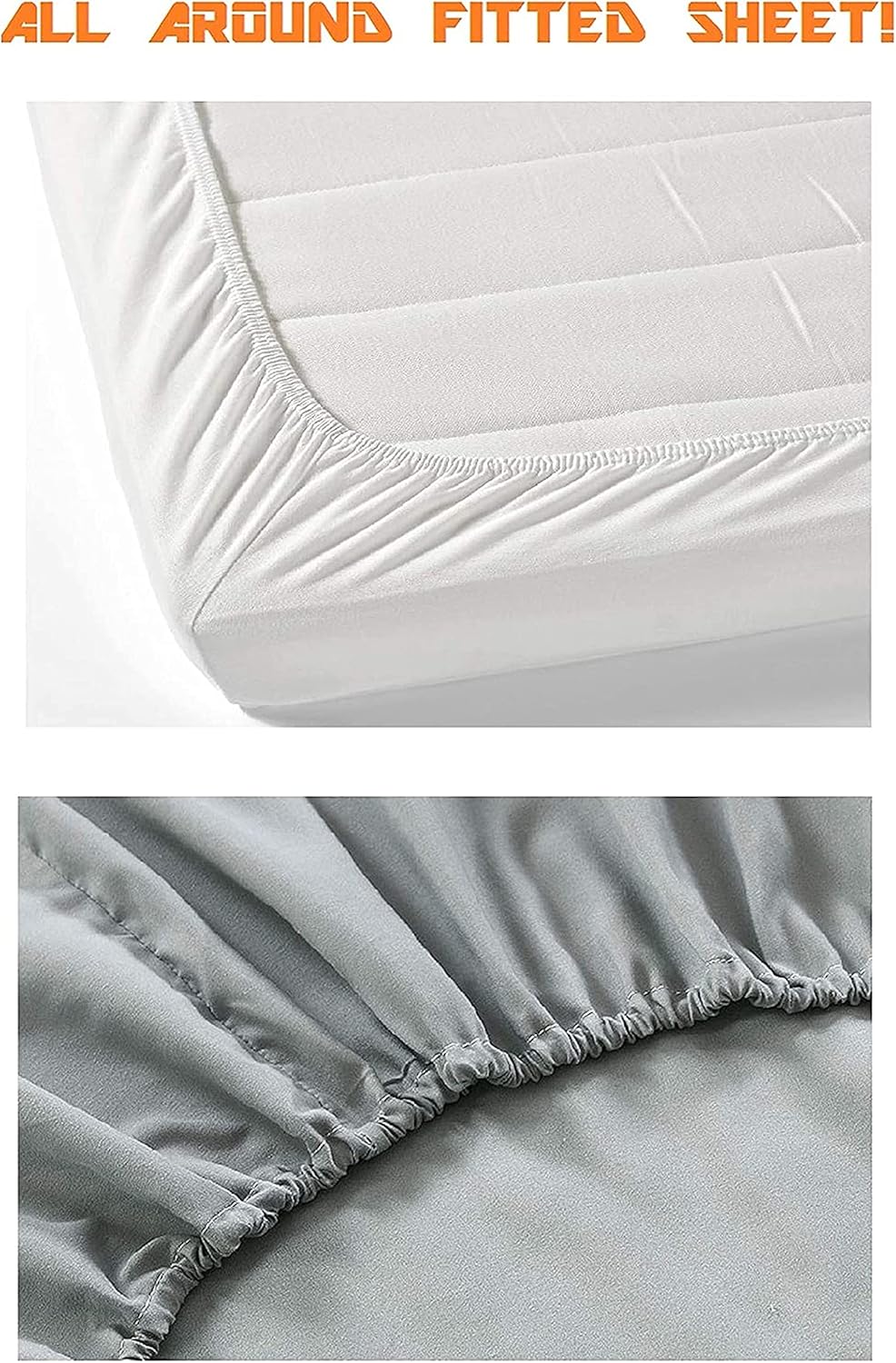 Premium Hotel Quality Fitted Sheet - Luxurious Softness & Deep Pocket Design, Queen Size, White