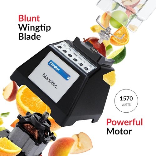 Blendtec Total Classic Original Blender - 90 oz WildSide+ Jar & 24 oz Twister Jar - Black