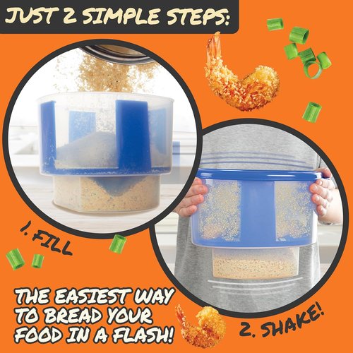 Cook's Choice Better Breader Bowl - All-in-One Mess-Free Batter Station for Meat, Fish & Veggies - Made in the USA