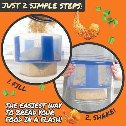 Cook's Choice Better Breader Bowl - All-in-One Mess-Free Batter Station for Meat, Fish & Veggies - Made in the USA