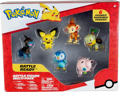 Pokémon Battle Figure Toy Set - 6 Collectible Figures Including Pichu, Yamper & More | Perfect Gift for Kids 4+