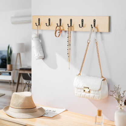 **Black Metal Wall Hooks by [Brand Name] - Durable 10-Piece Set for Coats, Towels & Keys - Holds Up to 40 lbs**