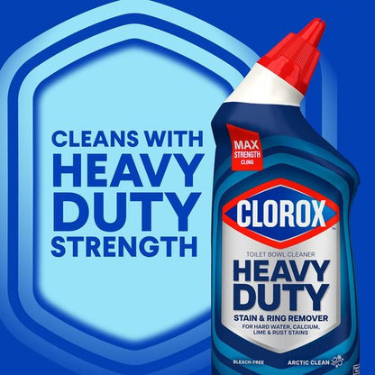 Clorox Toilet Bowl Cleaner - Heavy Duty Stain & Ring Remover | Arctic Clean, 24 Fl Oz, Pack of 2