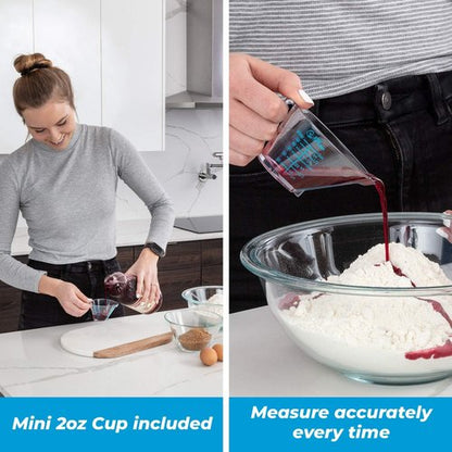 KPKitchen 4-Piece BPA-Free Liquid Measuring Cups Set - Mini to 4 Oz Sizes for Precise Measurements