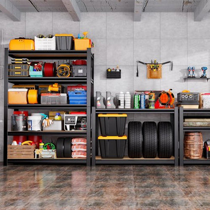 **Regine Switzerland Heavy-Duty Garage Shelving | Adjustable 5-Tier Metal Storage Unit - 2050 lbs Capacity, 78"x46"x20"**
