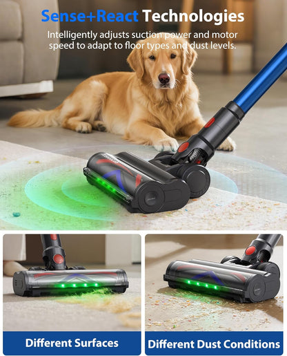 Skiennix Cordless Vacuum Cleaner - 75 Minutes Run Time, 55KPa Suction Power | Lightweight & Rechargeable for Home Use