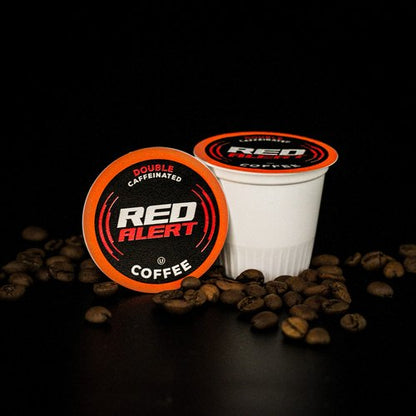 Red Alert Coffee Extra Strong Coffee Pods (Recyclable) Compatible With 2.0 Keurig K Cup Brewers, Caffeine, 40 Count (Pack of 1)