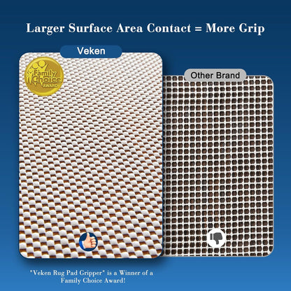 Veken 8 Ft Round Rug Pad Gripper - Non-Slip Circle Rug Pad for Hardwood & Tile Floors
