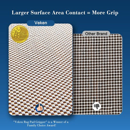 Veken Runner Rug Pad Gripper for Hardwood Floors, Non Slip 2.5x7 Ft Rug Pads for Area Rugs, Thick Rug Grippers for Tile Floors, Under Carpet Anti Skid Mat, Keep Your Rugs Safe and in Place
