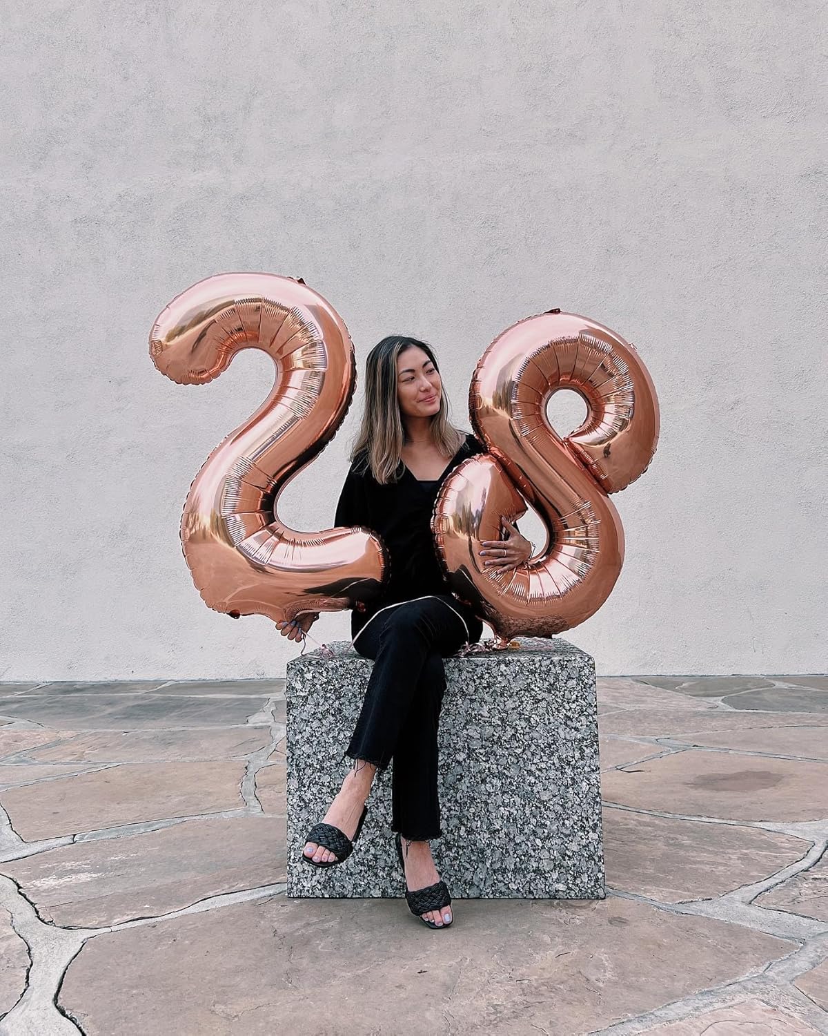 Rose Gold Number 18 Balloon - 40 Inch 18th Birthday Decoration for Men & Women