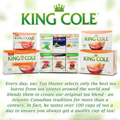 King Cole Tea Decaffeinated Orange Pekoe Tea, 120 Count (Imported from Canada)