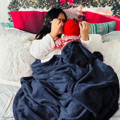 Bedsure GentleSoft Throw Blanket - Cozy Navy Blue Fleece for Home Decor | 50x60 Inches, 300GSM
