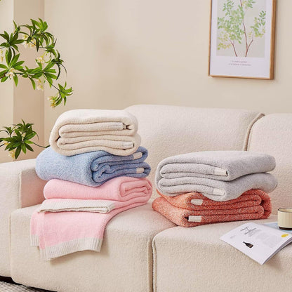 XIBLC Light Grey Throw Blanket for Couch, Soft Fluffy Reversible Super Cozy Knitted Blankets Fluffy Warm Throws Fuzzy Plush Lightweight Throw Blankets for Sofa, Bed, Living Room 60 x 80 Inch