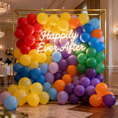Rainbow Party Balloons by [Brand Name] - 100 Pack of 12-Inch Vibrant Latex Helium Balloons for Birthdays & Weddings