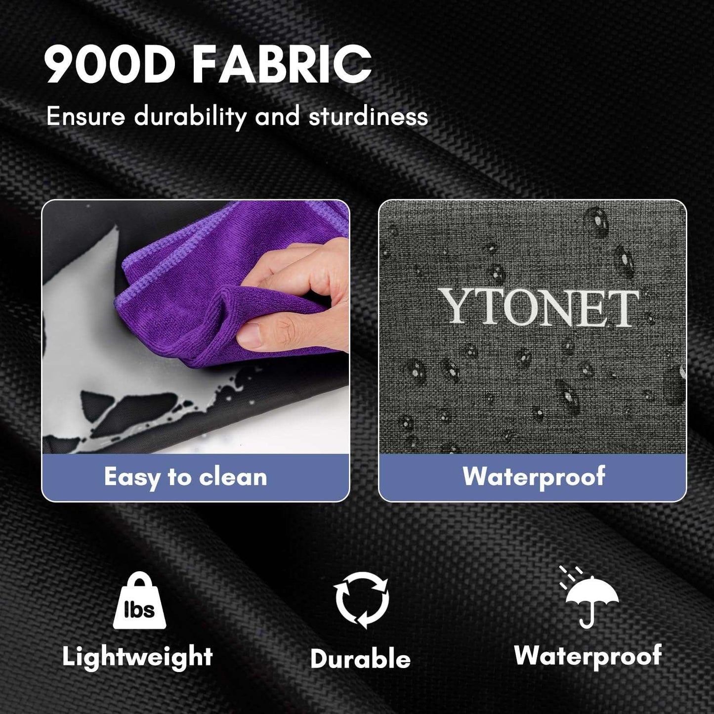 Ytonet Wearable Cleaning Caddy Bag, Large Cleaning Supplies Organizer with 4 Foldable Dividers, Caddy Organizer with Handle & Shoulder Strap & Waist Strap for Cleaners & Housekeepers, Black Grey