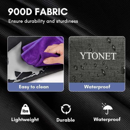 Ytonet Wearable Cleaning Caddy Bag, Large Cleaning Supplies Organizer with 4 Foldable Dividers, Caddy Organizer with Handle & Shoulder Strap & Waist Strap for Cleaners & Housekeepers, Black Grey