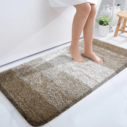 OLANLY Bathroom Runner Rugs Mat 47x24, Extra Soft Absorbent Microfiber Bath Rugs, Rubber Backing, Quick Dry, Washable Long Bath Mats for Bathroom Floor, Tub and Shower, Home Decor Accessories, Coffee