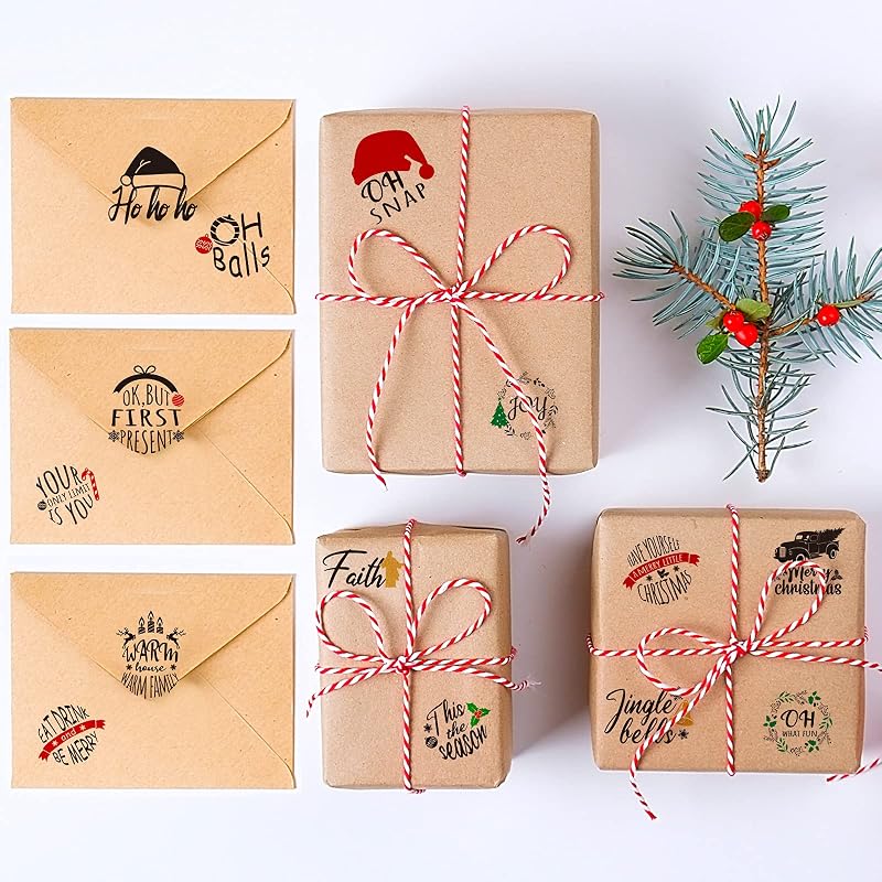 Simple Style 45 Pcs Christmas Quote Stickers - Peel & Stick Vinyl Decals (Variation of THIS listing)