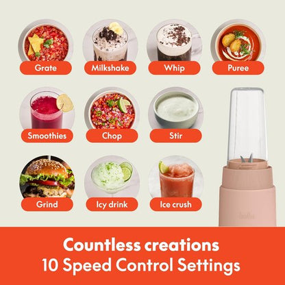 Bella Portable Rocket Blender - 6 Pcs Juicer & Smoothie Maker | BPA-Free, 240W, Stainless Steel Blade, Dishwasher Safe