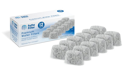 Fette Filter – Coffee Water Duo Filter Compatible Filtration System for KRUPS Coffee Makers, Compatible with FMF/FME / 629/619 /180/176 / 466 and 467-12 Pack