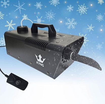 KYNG Snow Machine - 650W Wired Remote Snowflake Maker for DJ Parties & Holiday Celebrations