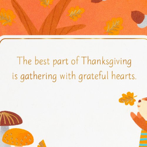 Hallmark Paper Wonder Displayable Pop Up Thanksgiving Card (Woodland Feast)