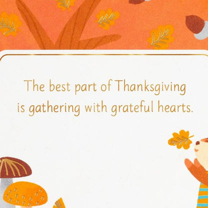 Hallmark Paper Wonder Displayable Pop Up Thanksgiving Card (Woodland Feast)