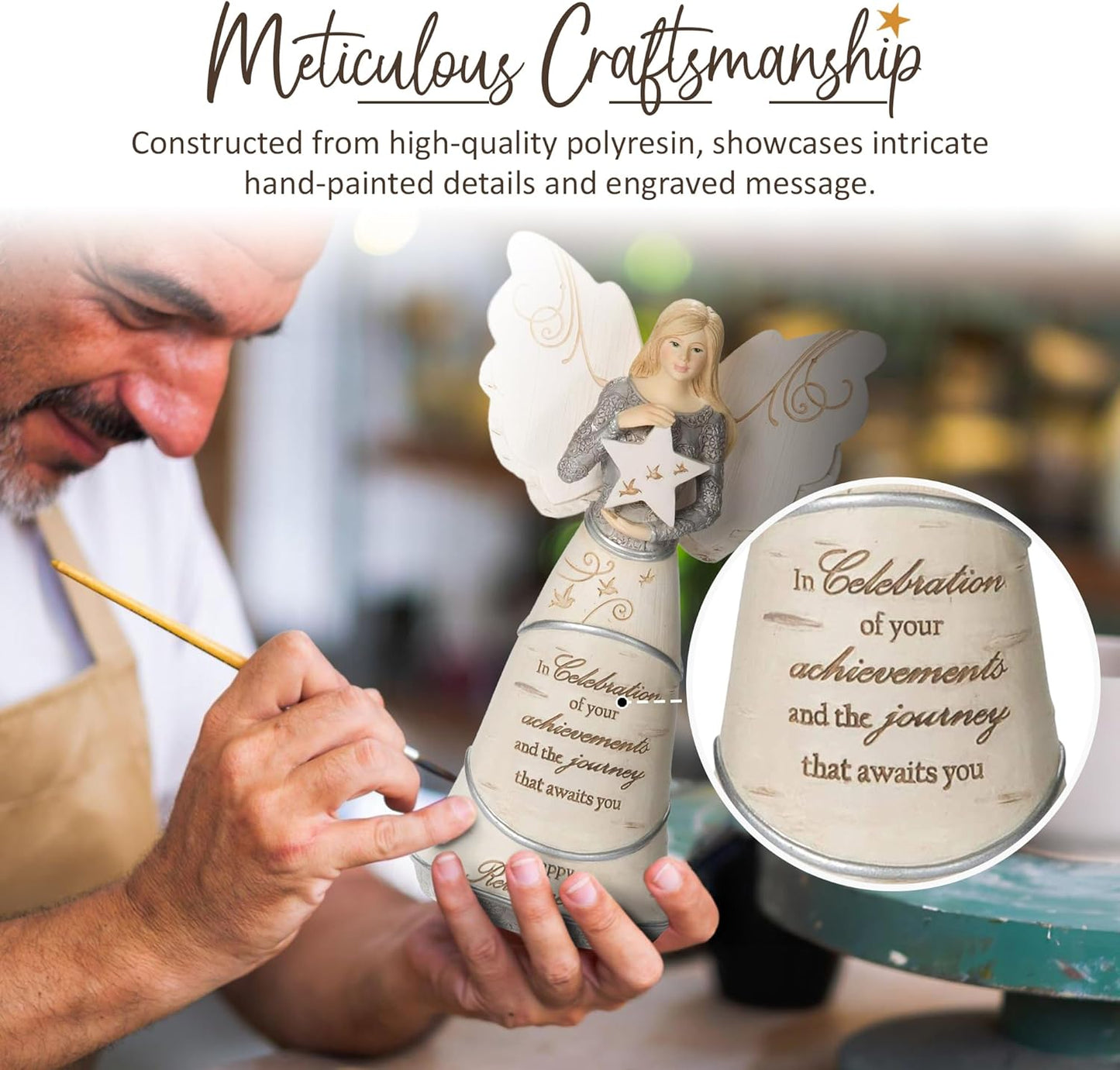 Pavilion Gift Company Retirement Angel Figurine - Celebrate New Beginnings | 6.5 Inches
