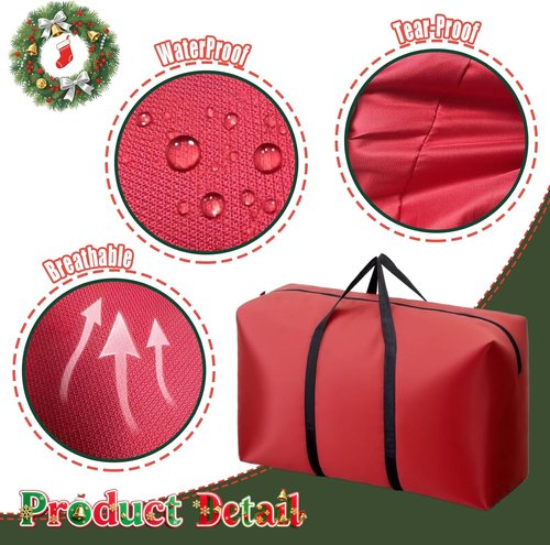 Heavy Duty Christmas Tree Storage Bag by [Brand Name] - Waterproof & Dust-Proof for 3FT/4FT/5FT Trees | 600D Oxford Fabric with Reinforced Handles