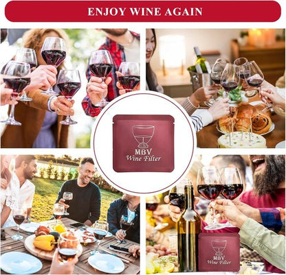 10 Pcs Wine Filters Set, Advanced Wine Purifier, Wine Filters for histamines and sulfite- Replacement Wine Sulfite Remove Set Gifts for Wine Lovers