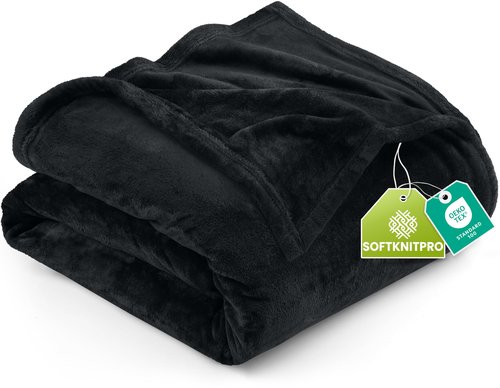 Utopia Bedding Fleece Blanket King Size Black (90x102 Inches) Ultra Soft Warm Lightweight Microfiber Breathable Anti-Static Cozy Winter Bed Blanket, All-Season Home Decor Gift for Men & Women