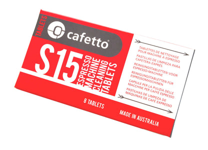 Cafetto S15 High Performance Espresso Machine Cleaning Tablets (8 Tablets Blister)