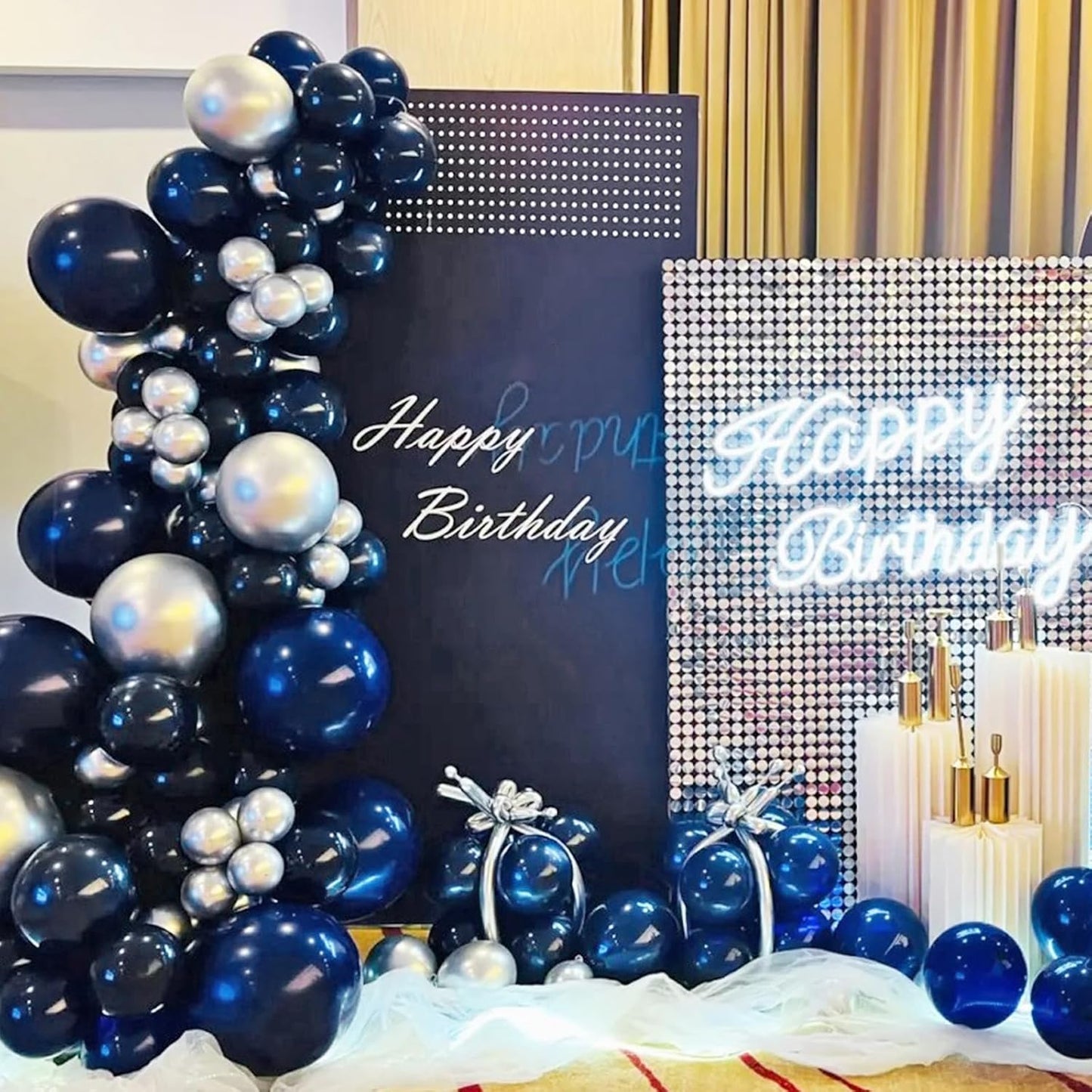 Navy Blue Balloons - 100 Pack of 12-Inch Round Helium Balloons for Graduation & Birthday Decor