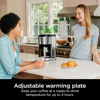 Ninja 12-Cup Programmable Coffee Brewer - 2 Brew Styles, Adjustable Warm Plate, 60oz Reservoir - Black/Stainless Steel