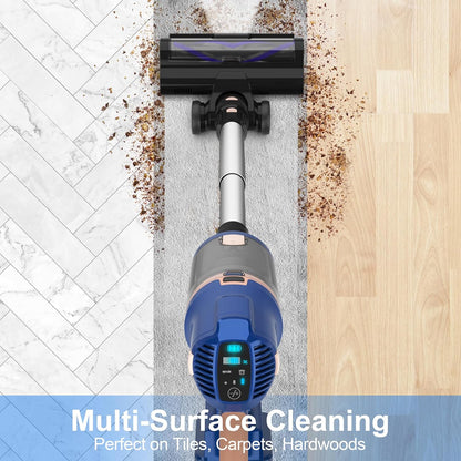 Skiennix Cordless Vacuum Cleaner - 45Kpa Powerful Suction, 60 Min Runtime, Lightweight Design for Pet Hair & Hard Floors