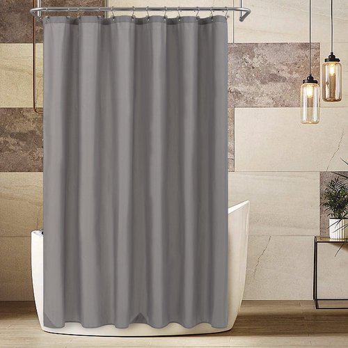 ALYVIA SPRING Extra Long Fabric Shower Curtain Liner Waterproof - 72" x 84", Soft & Lightweight XL Shower Curtain with 3 Magnets, Machine Washable - 72x84, Grey