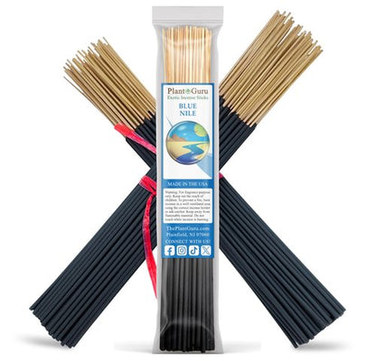 Blue Nile Incense Sticks 11" - 1 Bundle 85 to 100 Sticks - Smooth and Clean Long Burn Time, 45 to 60 Minutes.